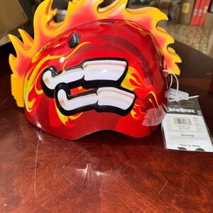 Red Flame Kids Helmet